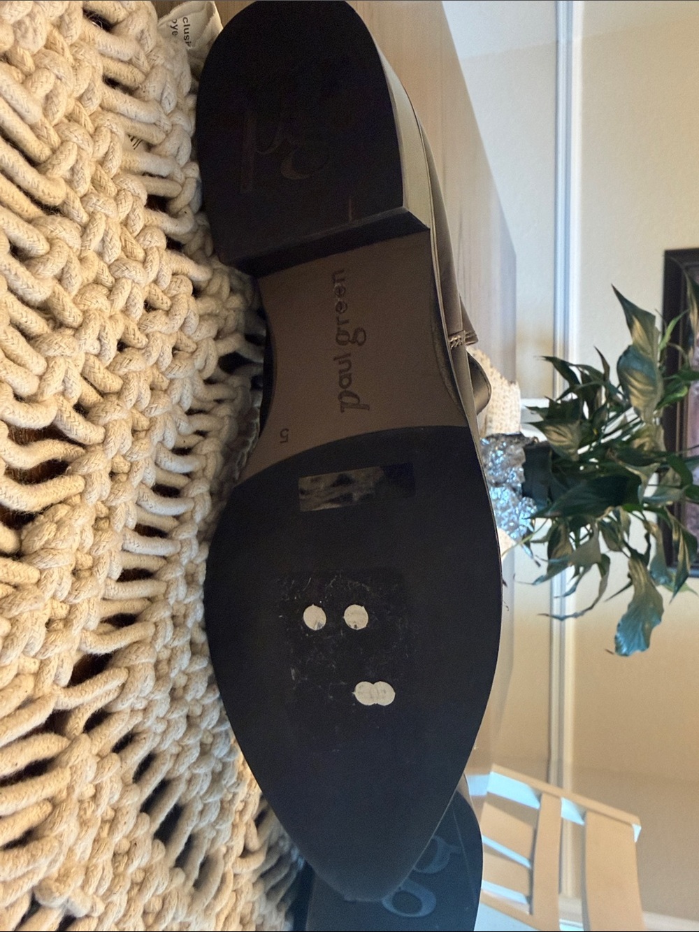 Paul Green Black Leather Pointed Ankle Booties with Side Zipper - Picture 6 of 10